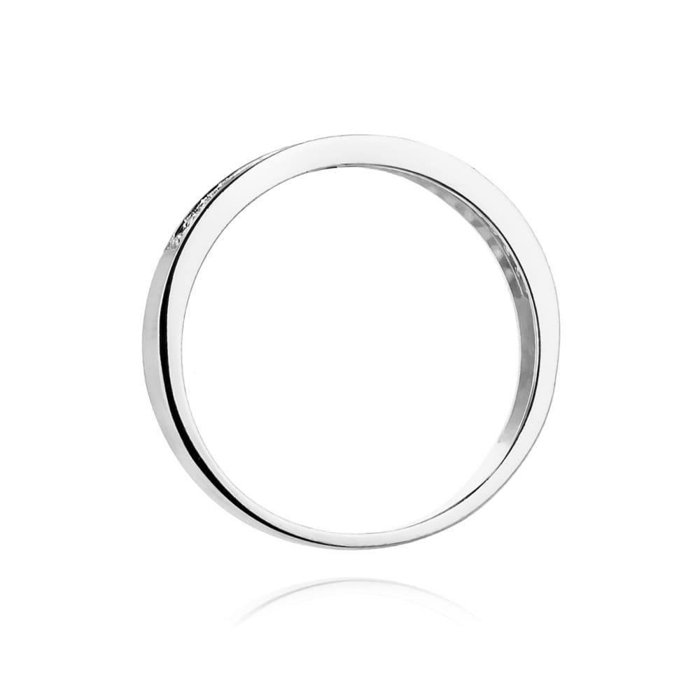 Pierścionek z brylantami 0,18 ct, białe złoto 585