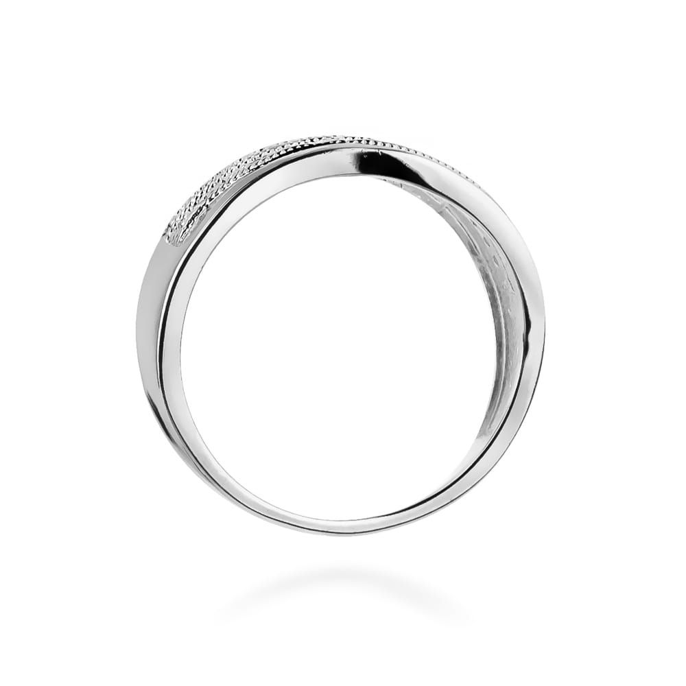 Pierścionek z brylantami 0,18 ct, białe złoto 585