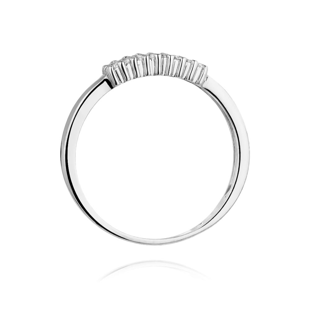 Pierścionek z brylantami 0,21 ct, białe złoto 585