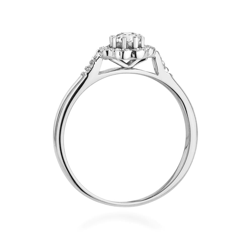 Pierścionek z brylantami 0,28 ct, białe złoto 585