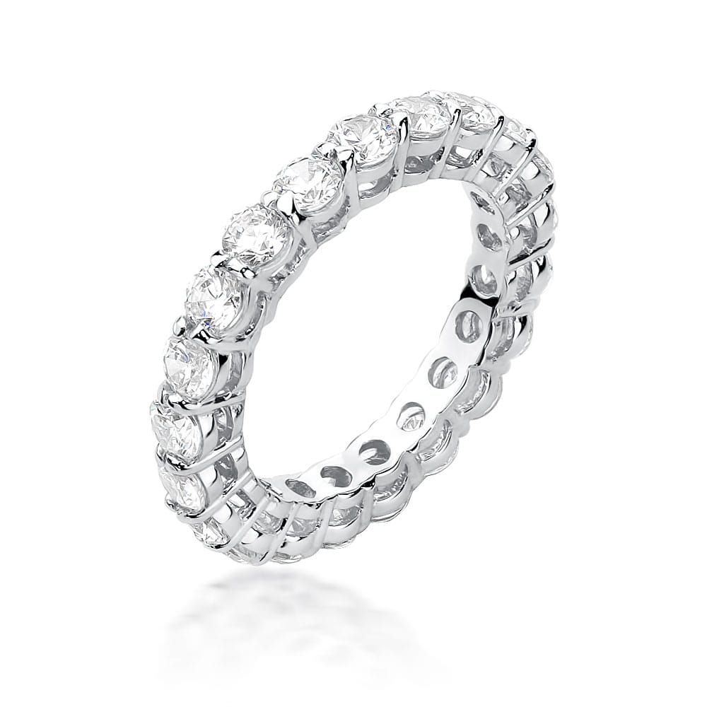 Pierścionek z brylantami 2,28 ct, białe złoto 585