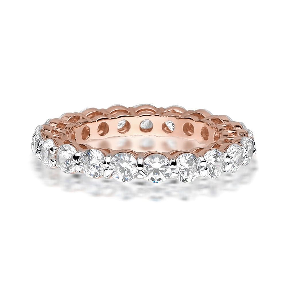 Pierścionek z brylantami 2,28 ct, różowe złoto 585