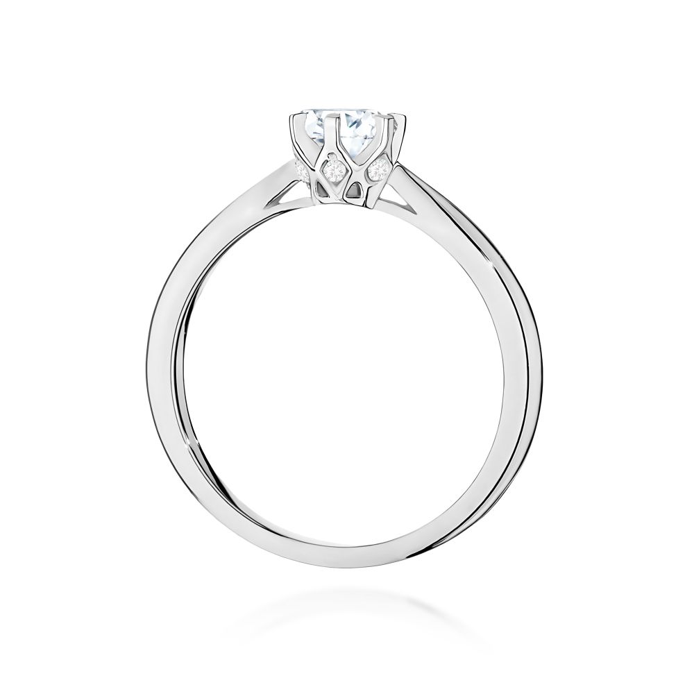 Pierścionek z brylantami 0,46 ct, białe złoto 585