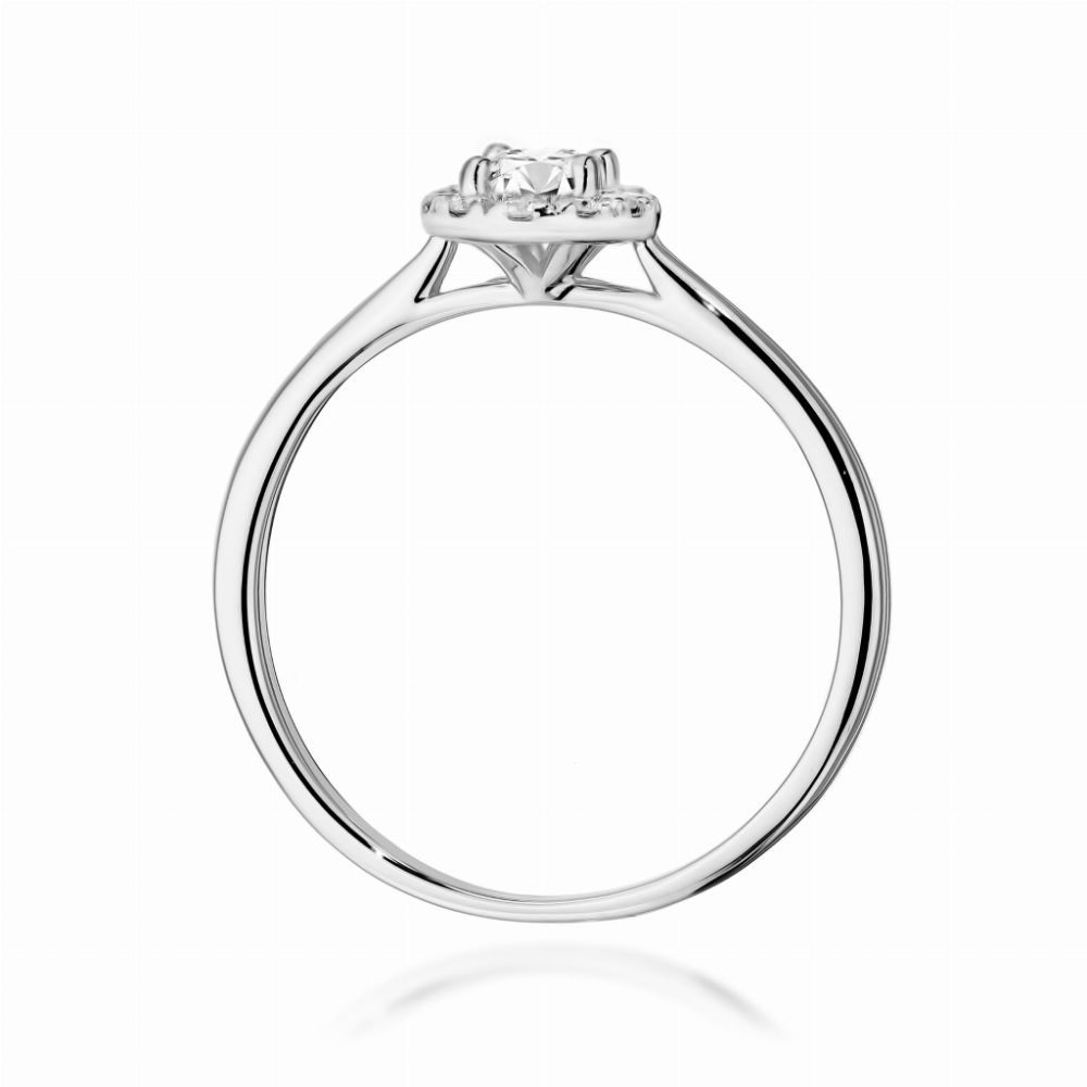 Pierścionek z brylantami 0,40 ct, białe złoto 585