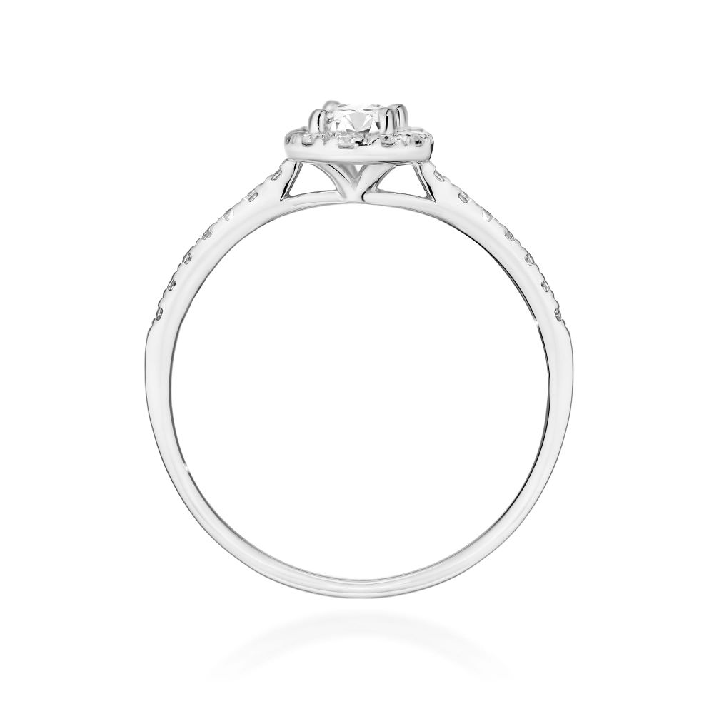 Pierścionek z brylantami 0,47 ct, białe złoto 585