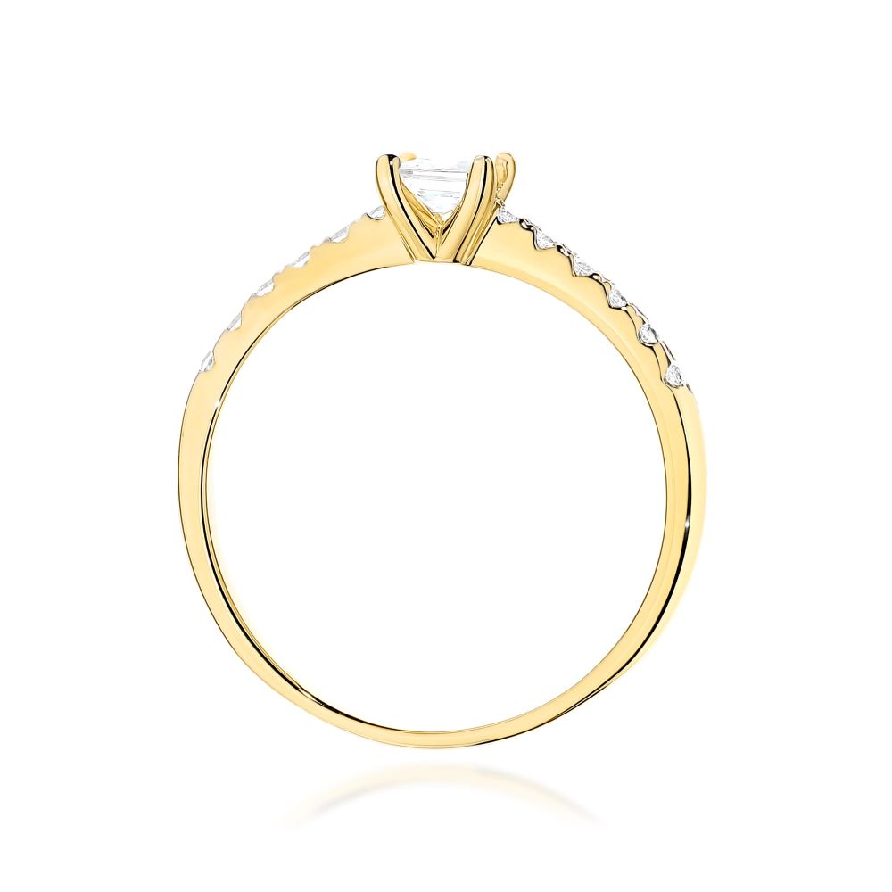 Pierścionek z brylantami 0,40 ct, żółte złoto 585