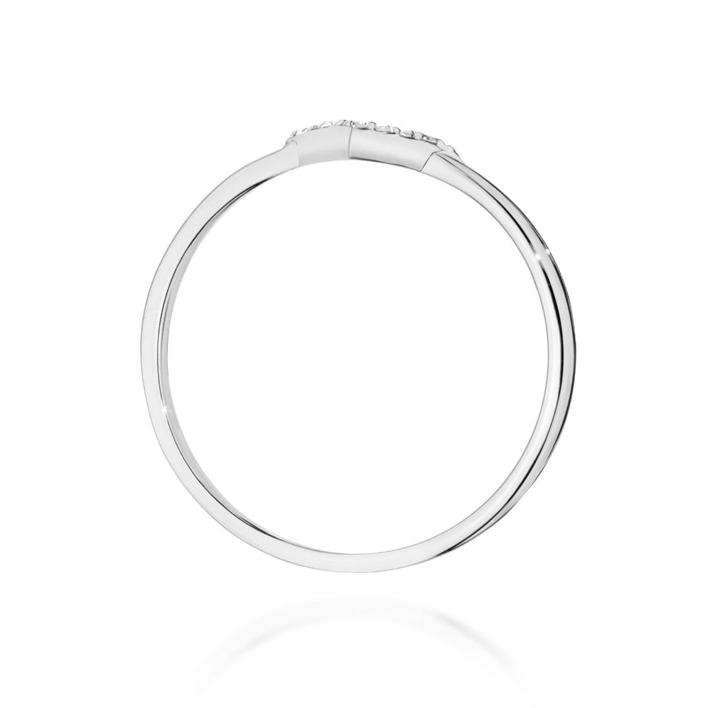 Pierścionek z brylantami 0,04 ct, białe złoto 585