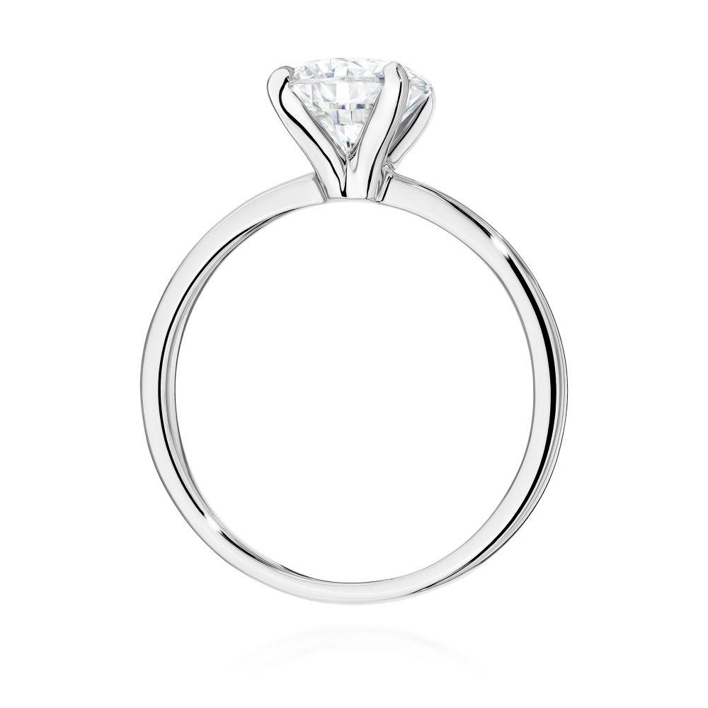 Pierścionek z diamentem laboratoryjnym 1,50 ct, białe złoto 585