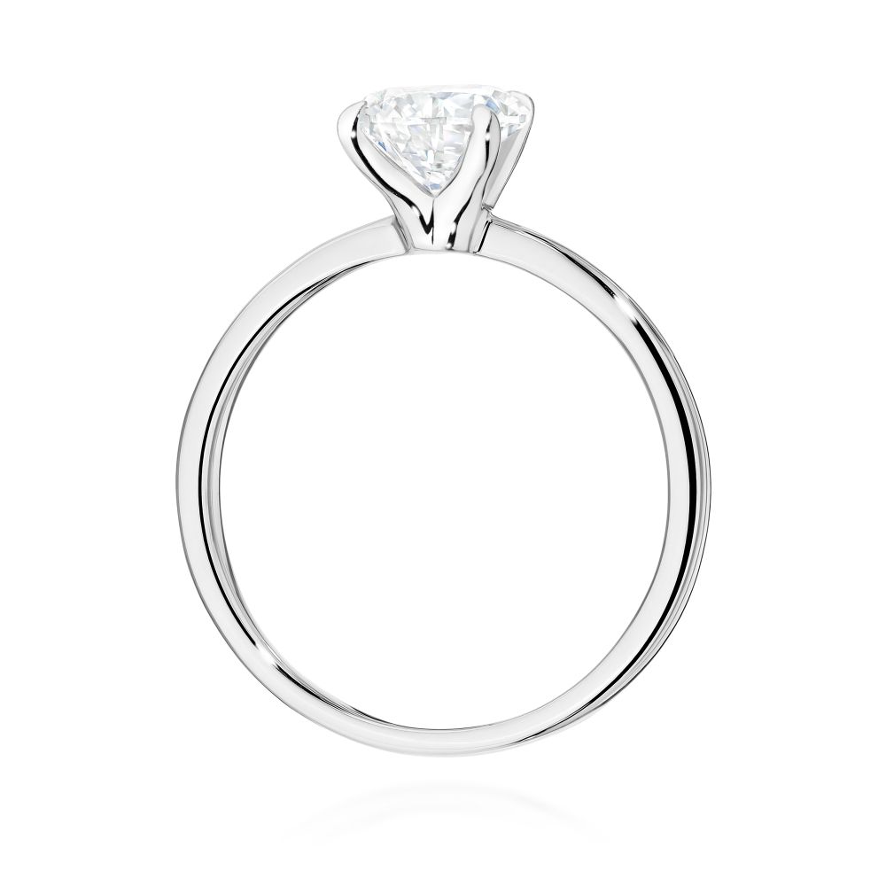 Pierścionek z diamentem laboratoryjnym 1,50 ct, białe złoto 585