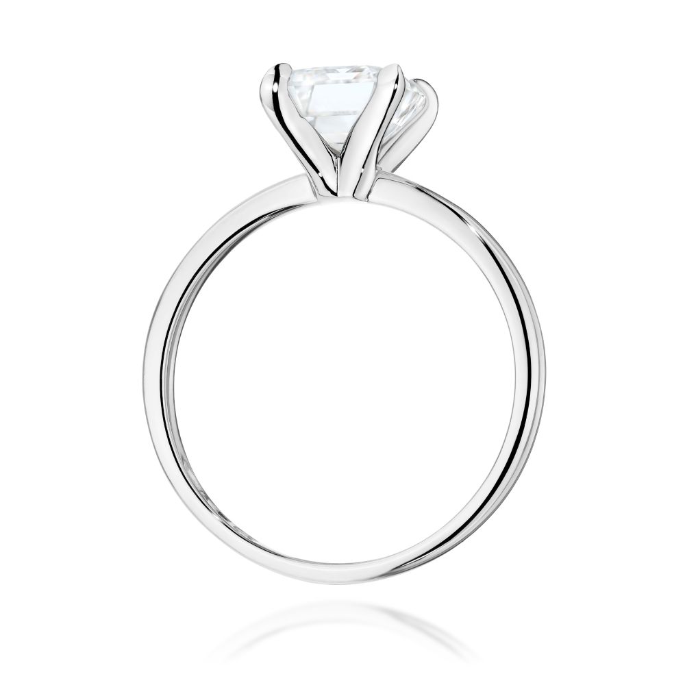 Pierścionek z diamentem laboratoryjnym 1,50 ct, białe złoto 585