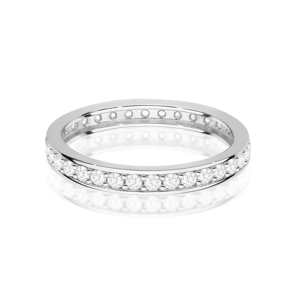 Pierścionek z brylantami 0,46 ct, białe złoto 585