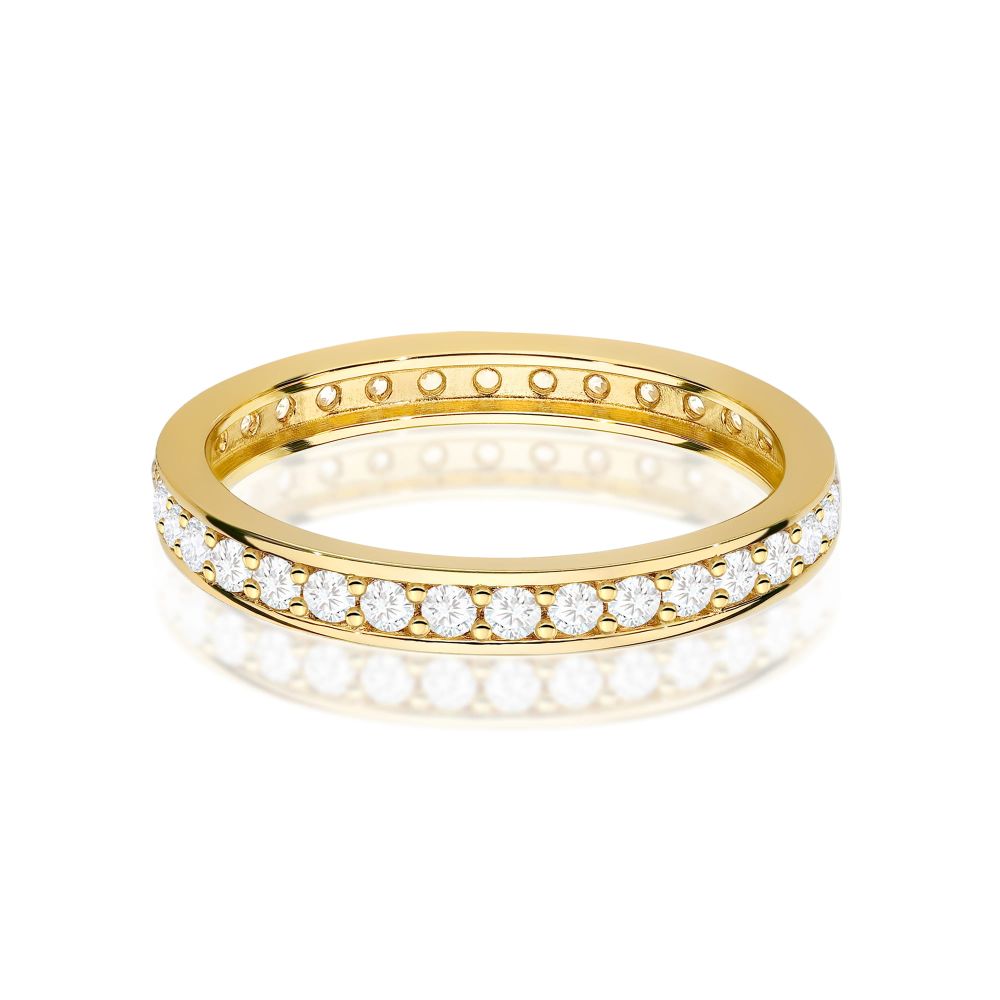 Pierścionek z brylantami 0,46 ct, żółte złoto 585