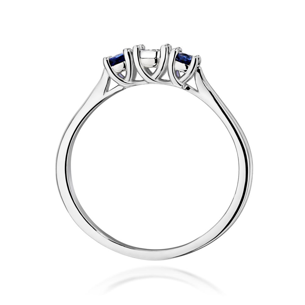 Pierścionek z brylantami 0,33 ct, białe złoto 585