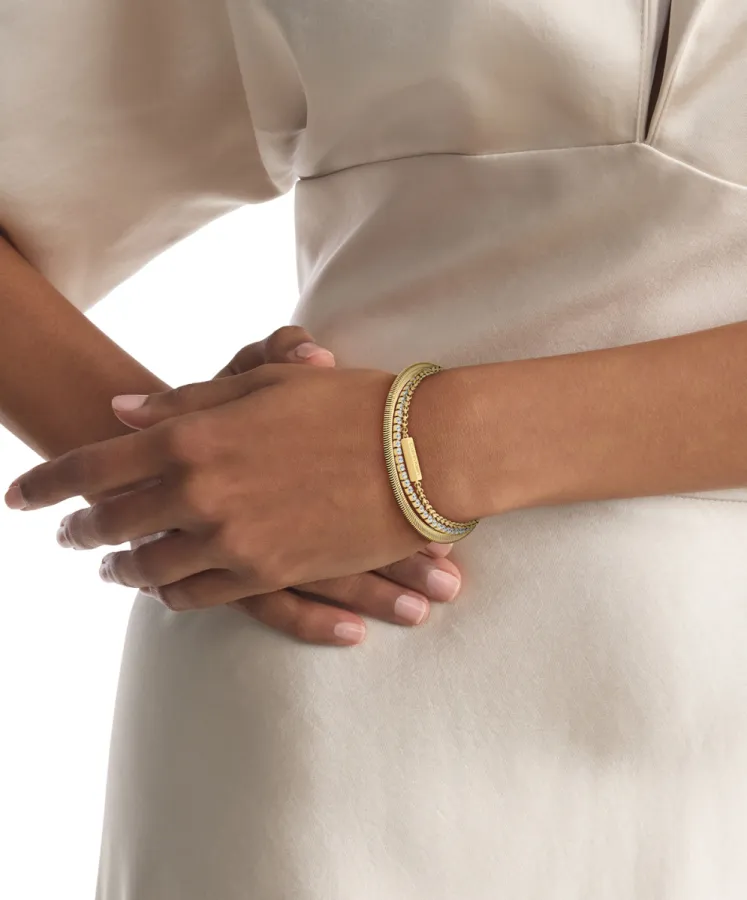 Zestaw biżuterii damski Calvin Klein CK Trio 35000797 stal złota – zbliżenie