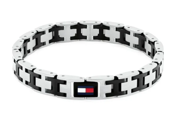 Bransoletka męska Tommy Hilfiger 2790684 ze stali szlachetnej czarno-srebrnej