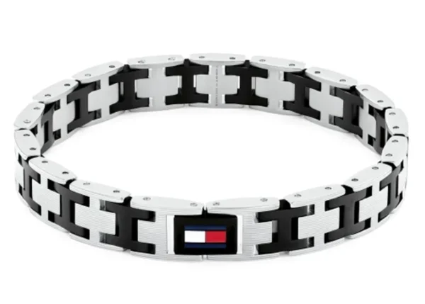 Bransoletka męska Tommy Hilfiger 2790684 ze stali szlachetnej czarno-srebrnej