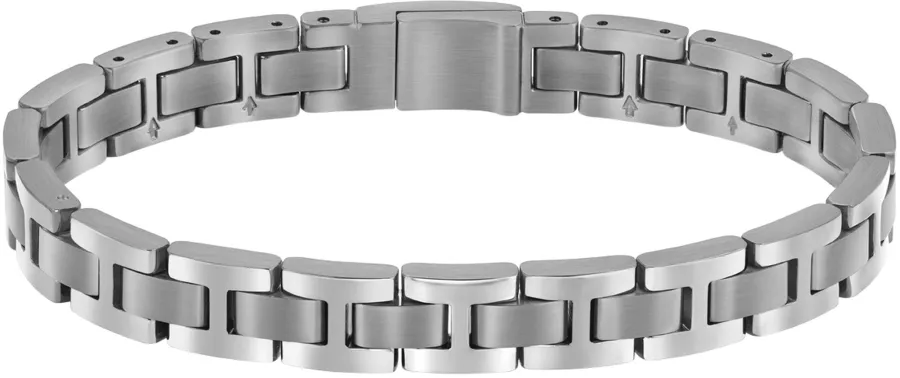 Bransoletka BOSS Metal Link Essentials 1580036 stalowa – detal zapięcia z logo BOSS
