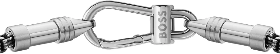 Bransoletka BOSS Liam 1580880 stalowa – zapięcie z logo BOSS