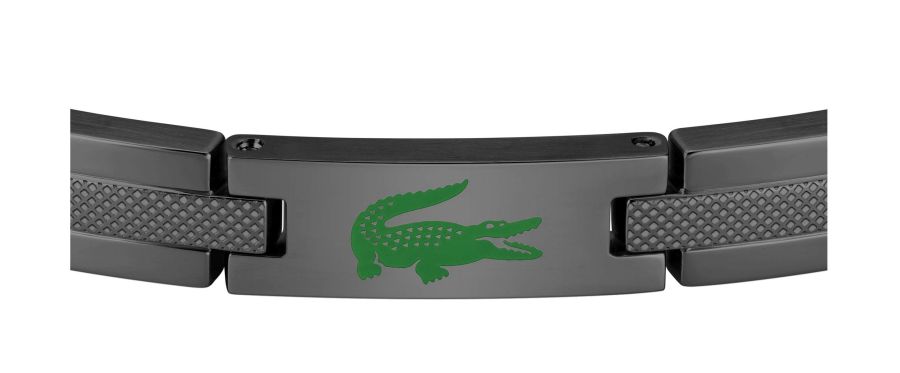 Bransoletka Lacoste Stencil 2040627 czarna – zbliżenie