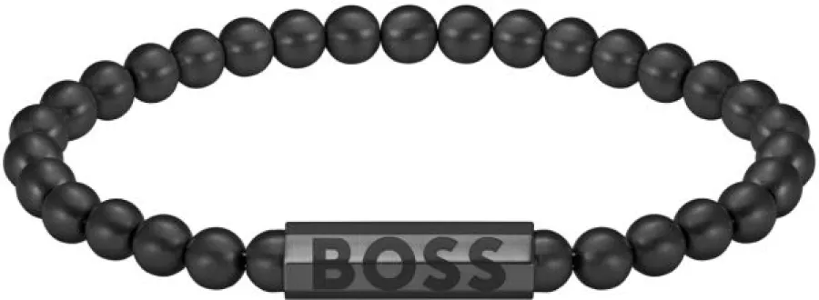 Bransoletka męska BOSS Sphere 1580659M ze stali szlachetnej w czarnym wykończeniu