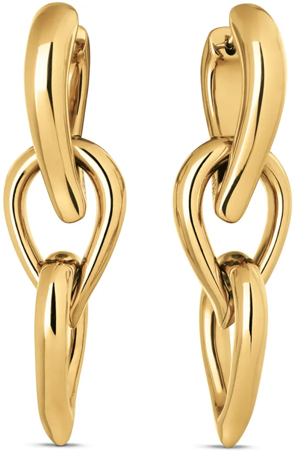 Kolczyki damskie Calvin Klein Sculptured Drops 35000917 stal złota – prezentacja