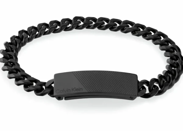 Bransoletka męska Calvin Klein Architectural Lines 35000418 stal czarna