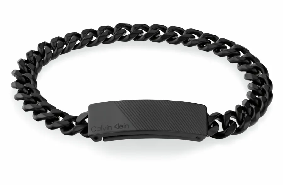 Bransoletka męska Calvin Klein Architectural Lines 35000418 stal czarna