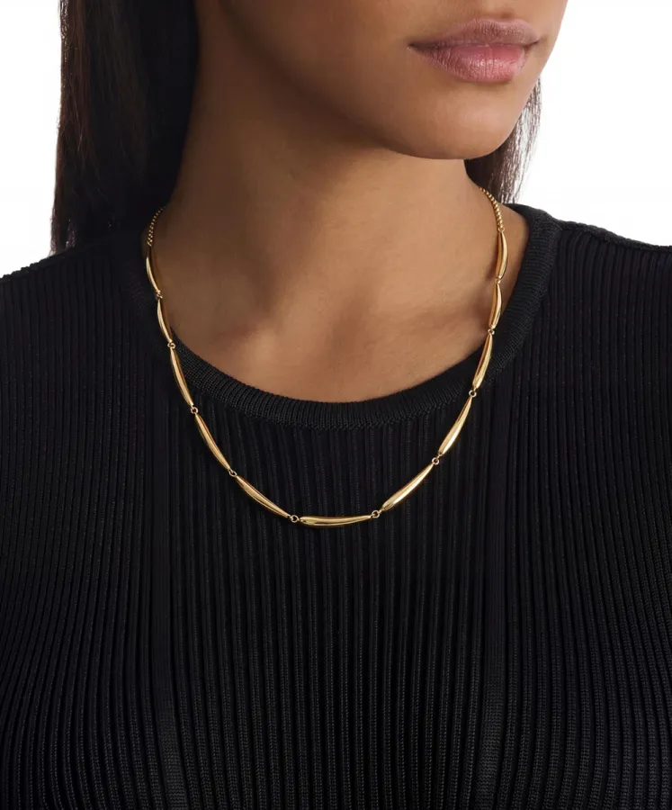 Naszyjnik damski Calvin Klein Elongated Drops 35000993 stal złota – zbliżenie