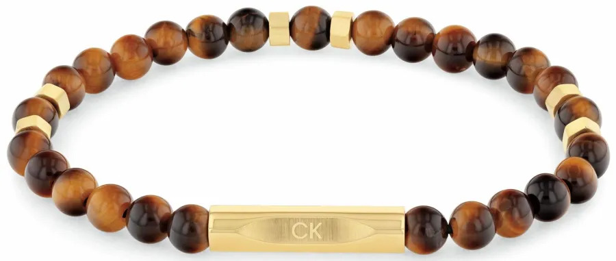 Bransoletka męska Calvin Klein Mixed Beads 35000576 stal złota