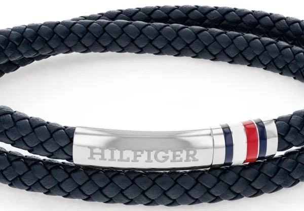 Bransoletka męska Tommy Hilfiger 2790549 skóra granatowa