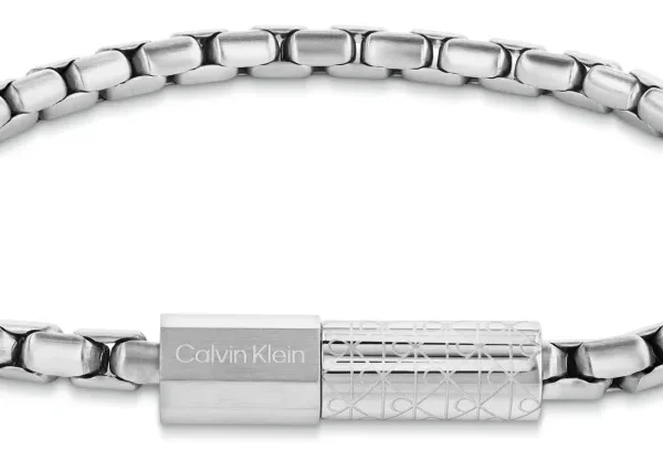 Bransoletka męska Calvin Klein Contoured Barrel 35100094 stal srebrna