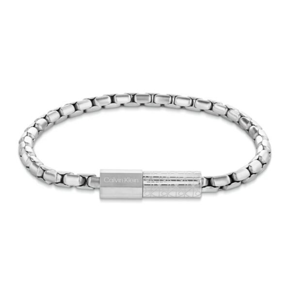 Bransoletka męska Calvin Klein Contoured Barrel 35100094 stal srebrna
