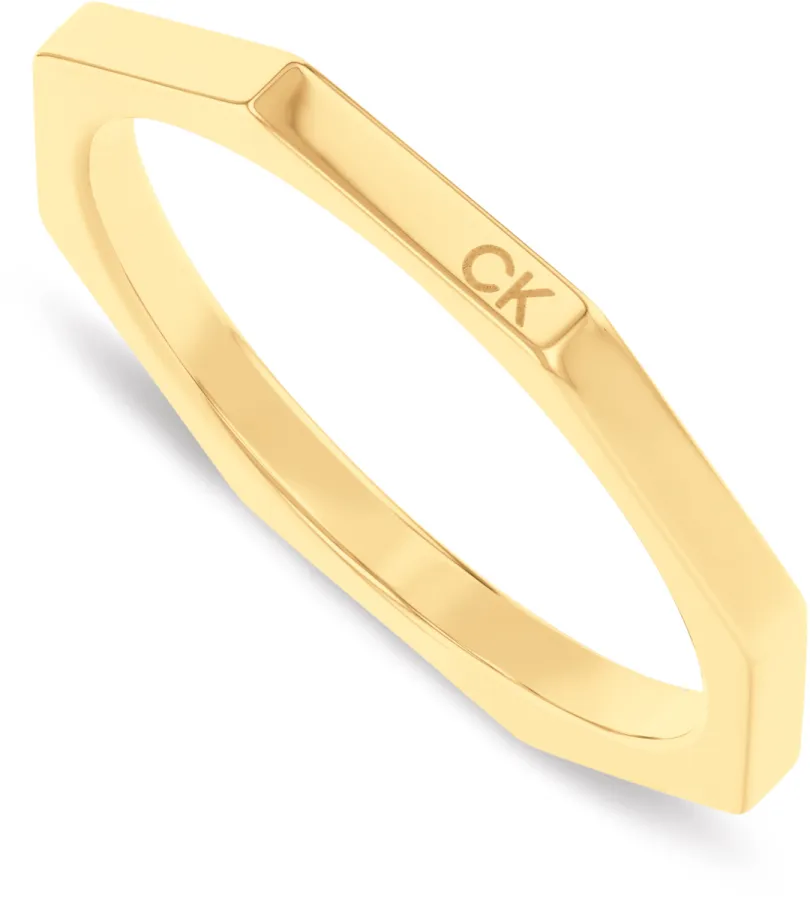 Pierścionek damski Calvin Klein Essential Shapes 35000509d stal złota – ujęcie z boku