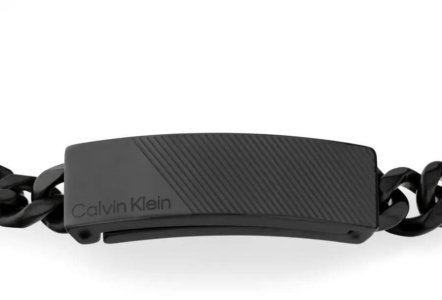 Bransoletka męska Calvin Klein Architectural Lines 35000418 stal czarna – detal