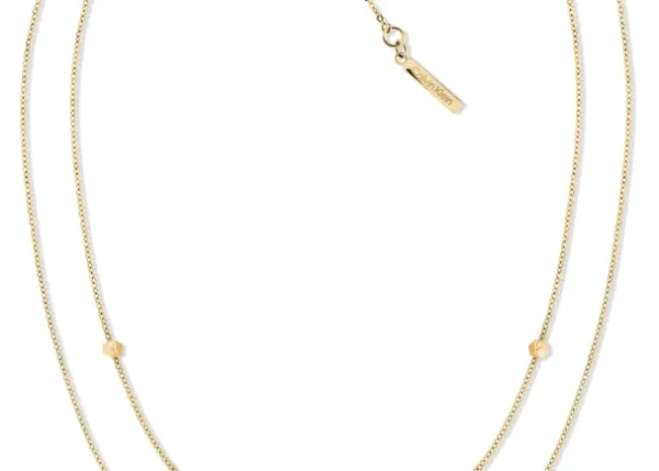 Naszyjnik damski Calvin Klein Faceted Heart 35001030 stal złota