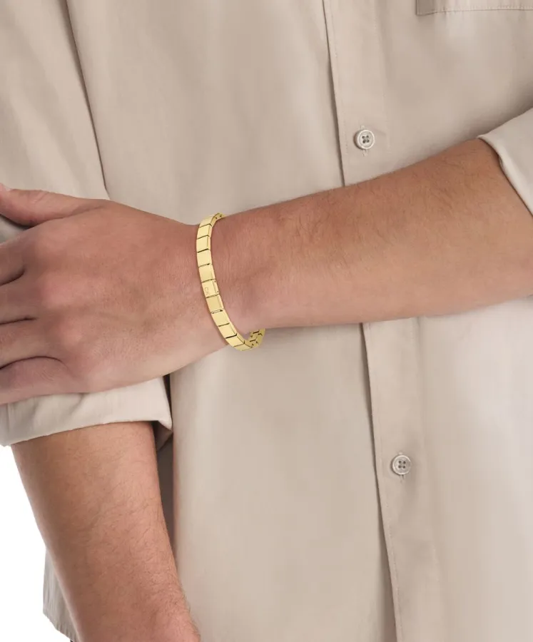 Bransoletka męska Calvin Klein Minimalistic Squares 35000489 stal złota – zbliżenie