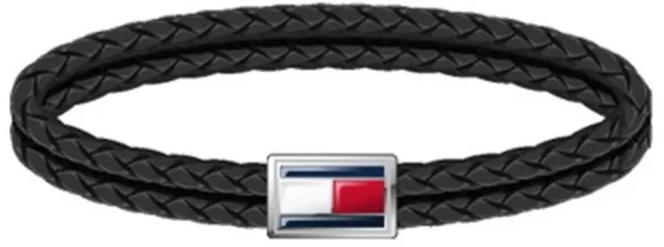 Bransoletka męska Tommy Hilfiger 2790755 skóra czarna
