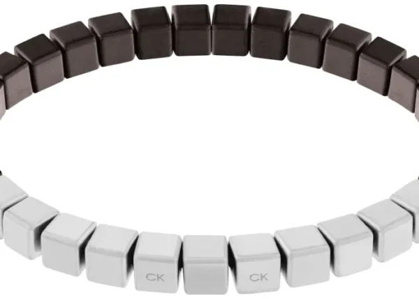 Bransoletka męska Calvin Klein CK Beaded 35000429 stal i kamień czarna