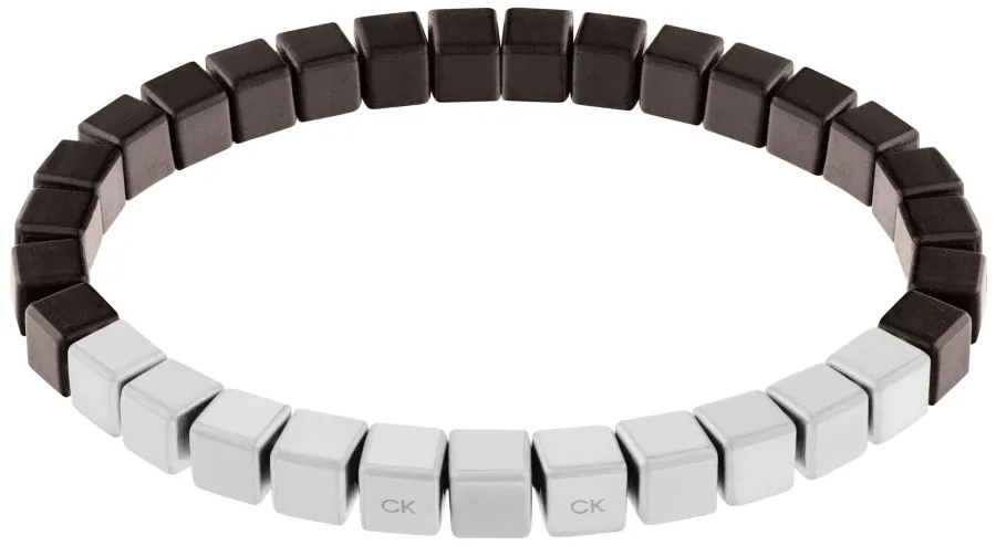 Bransoletka męska Calvin Klein CK Beaded 35000429 stal i kamień czarna