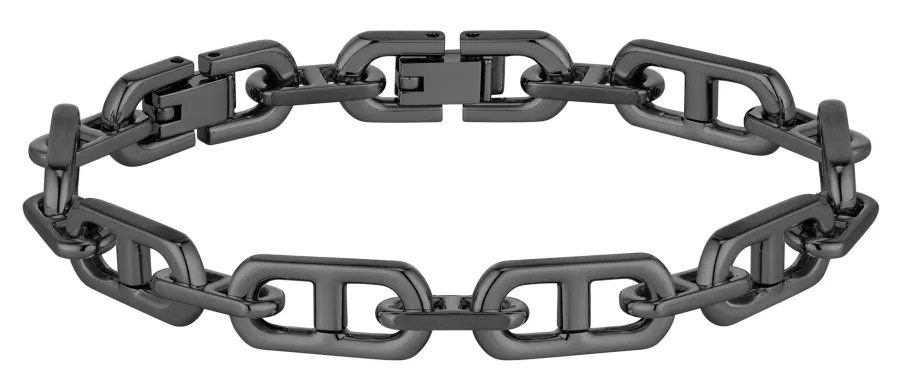 Bransoletka męska BOSS Kode Chain 1580728M ze stali szlachetnej w kolorze czarnym