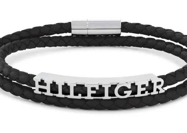 Bransoletka męska Tommy Hilfiger 2790587 skóra czarna