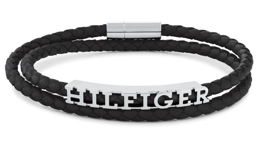 Bransoletka męska Tommy Hilfiger 2790587 skóra czarna