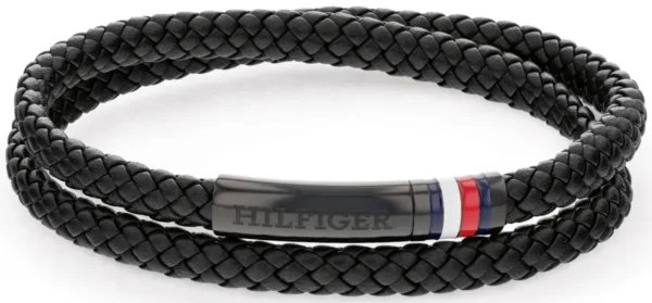 Bransoletka męska Tommy Hilfiger 2790552 skóra czarna