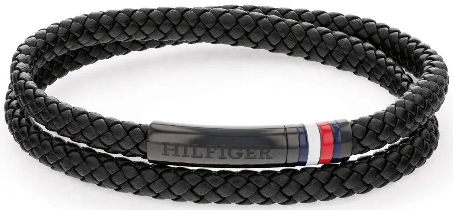 Bransoletka męska Tommy Hilfiger 2790552 skóra czarna