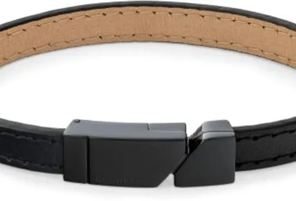 Bransoletka męska Calvin Klein Electric 35100004 skóra czarna