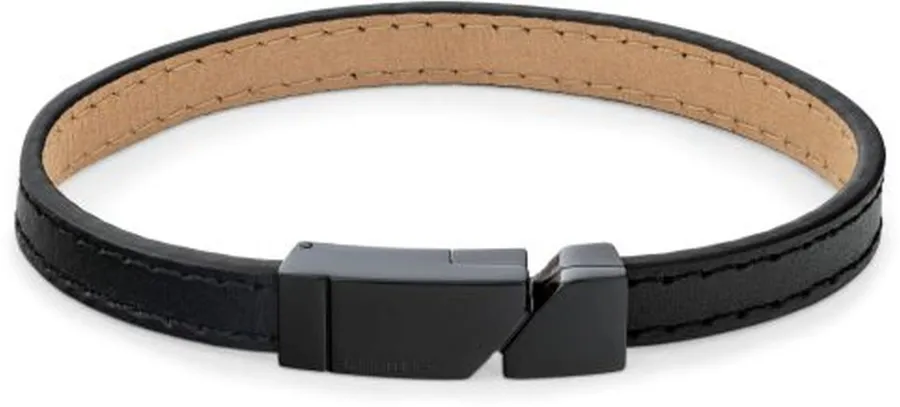 Bransoletka męska Calvin Klein Electric 35100004 skóra czarna