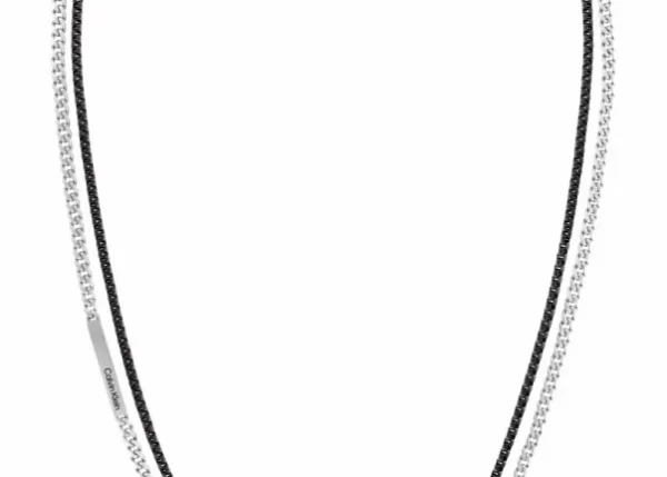 Naszyjnik męski Calvin Klein Industrial Hardware 35000565 stal czarno-srebrna
