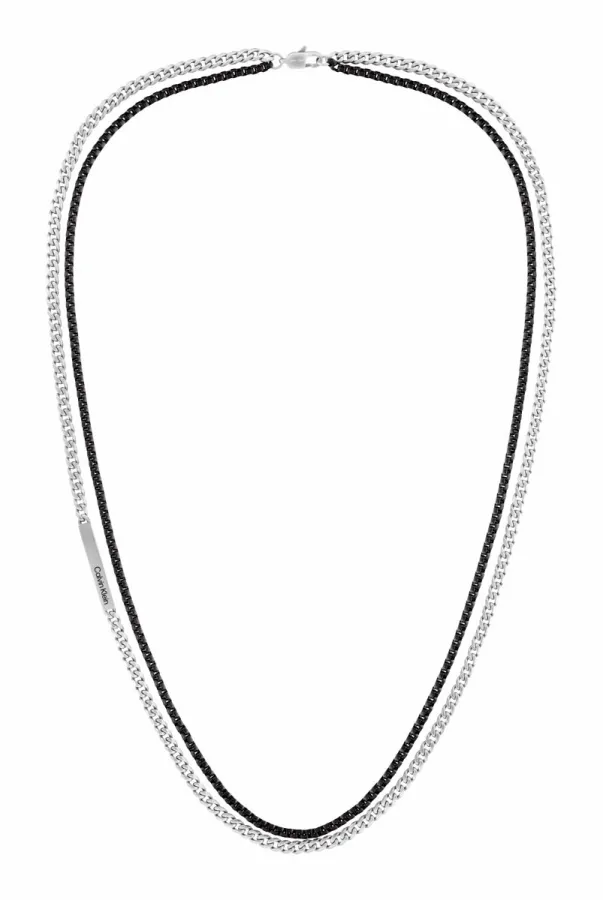 Naszyjnik męski Calvin Klein Industrial Hardware 35000565 stal czarno-srebrna