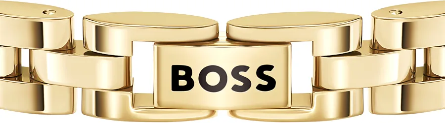 Bransoletka BOSS Archer 1580889 złota – zapięcie z logo BOSS