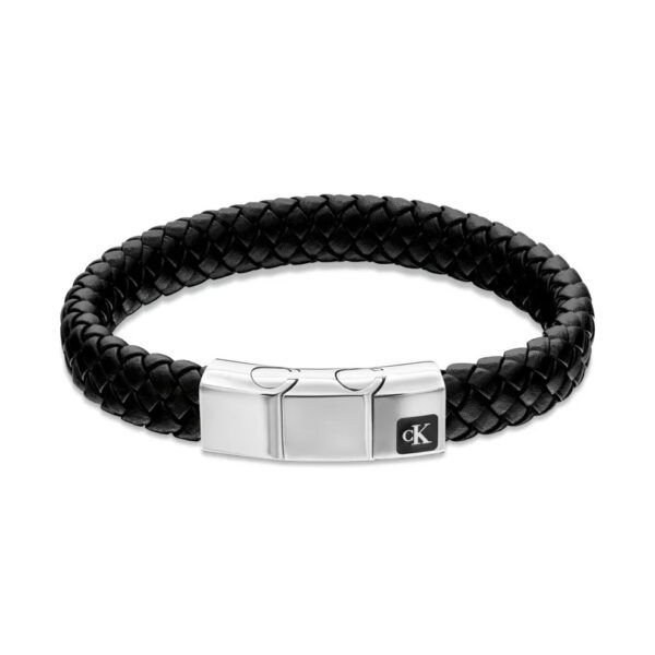 Bransoletka męska Calvin Klein CK Essential 35100113 skóra czarna